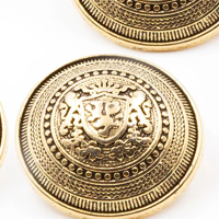 Zlaté kovové gombíky 15 mm