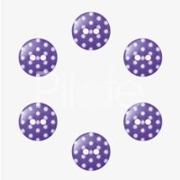 Gombík s bodkami Fialový