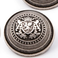 Strieborné kovové gombíky 15 mm