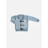 Zapínanie s drevenou olivkou 10 cm Modrá tmavá