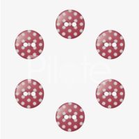 Gombík s bodkami Tmavo-ružový