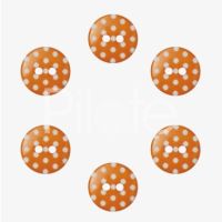 Gombík s bodkami Oranžový